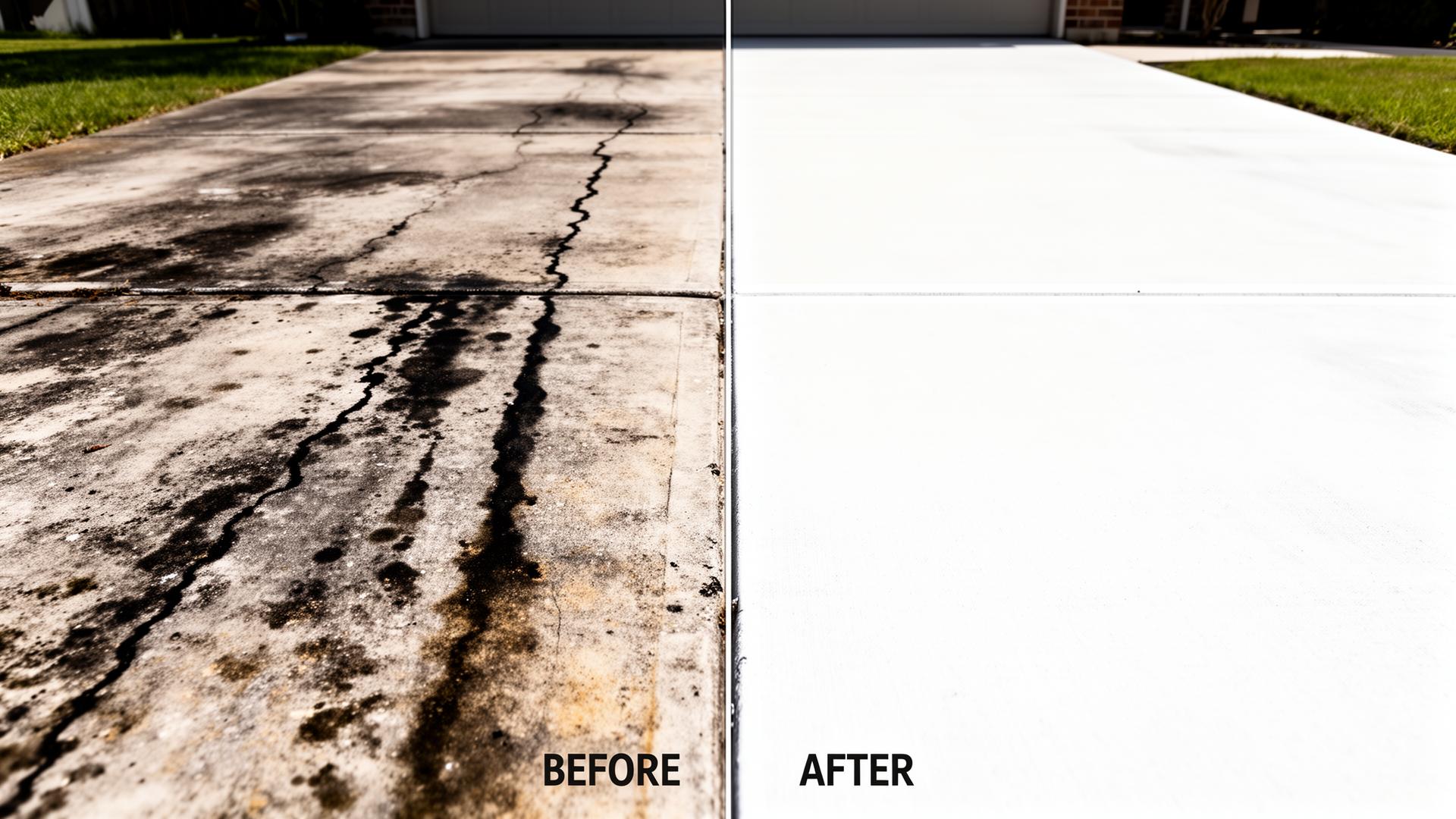 Before and after pressure washing result in Austin TX